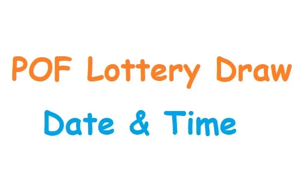 POF Lottery Results 2025 - Winners Announced