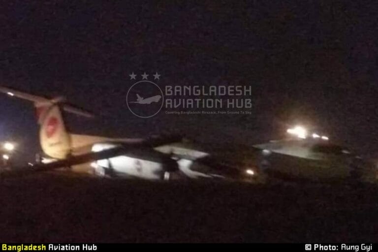 Breaking News: Bangladeshi aircraft have fall out of runway in Myanmar