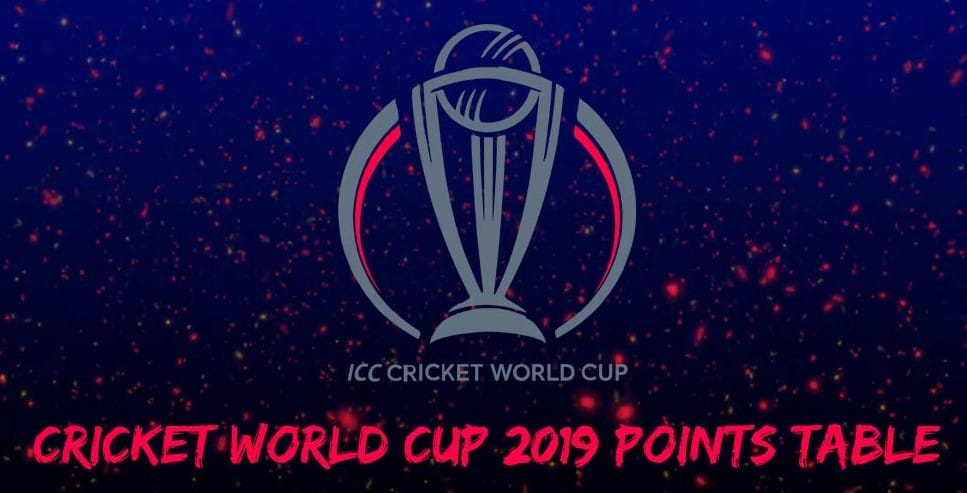 Cricket world cup 2019 point table