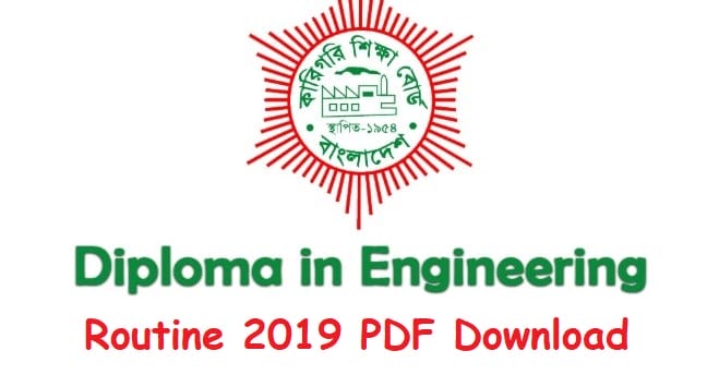 Diploma in Engineering Routine 2019 has published – www.bteb.gov.bd
