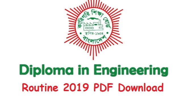 Diploma in Engineering Routine 2019