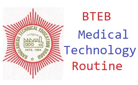 Diploma in Medical Technology (Irregular) Exam Routine has published