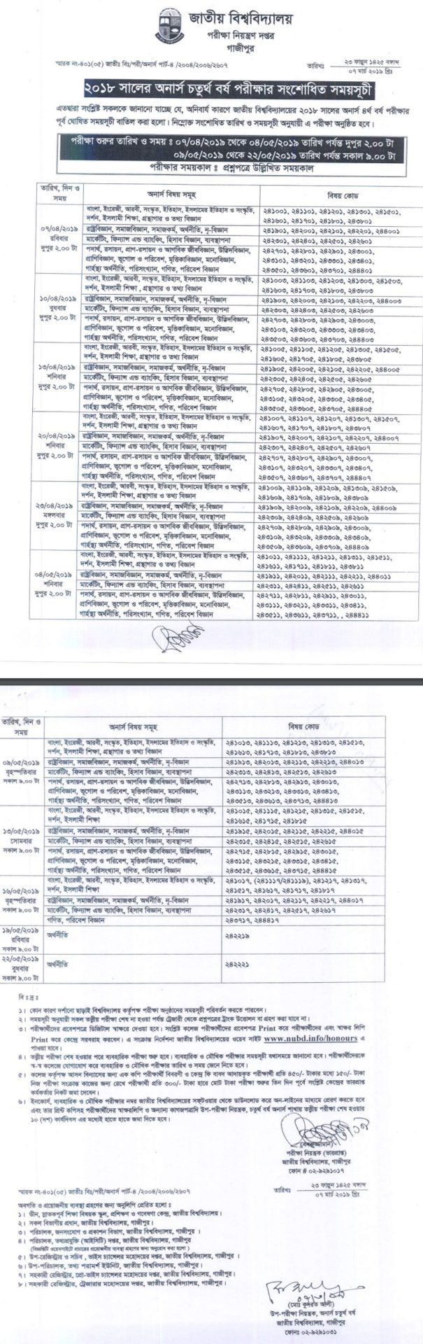 NU 4th Year New Routine 2019