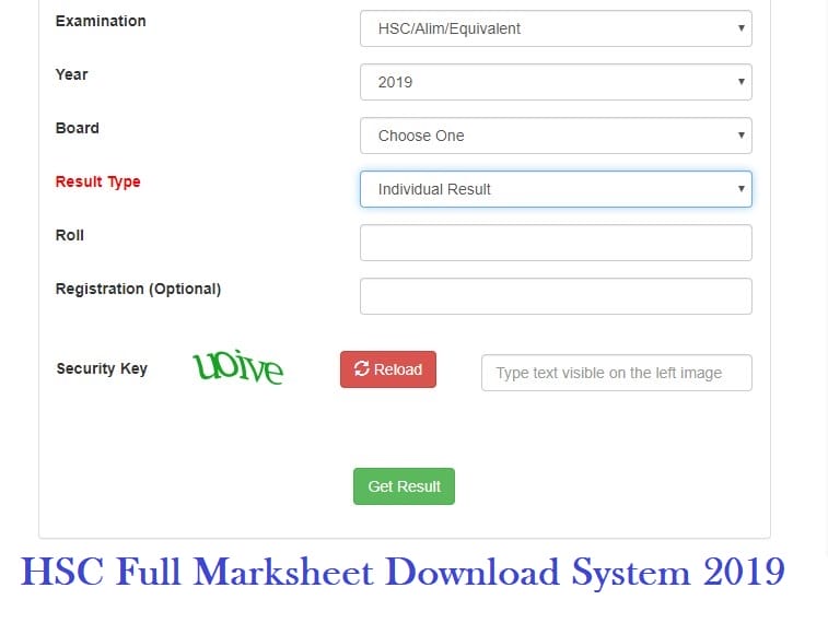 HSC result 2019 full marksheet is available to download online