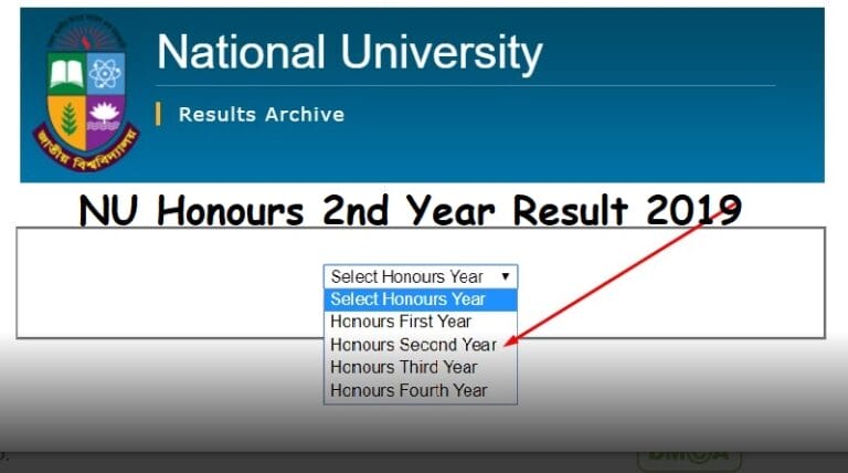 How to check NU Honours 2nd year result 2019?