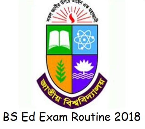 National University BS Ed Exam Routine 2018 1