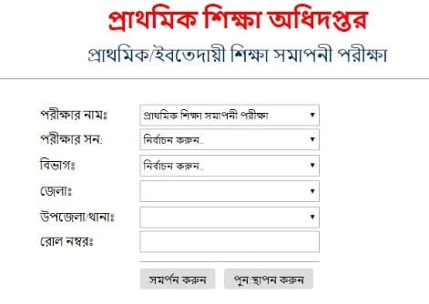 PSC Scholarship Result 2019 PDF Download Link dpe.gov .bd