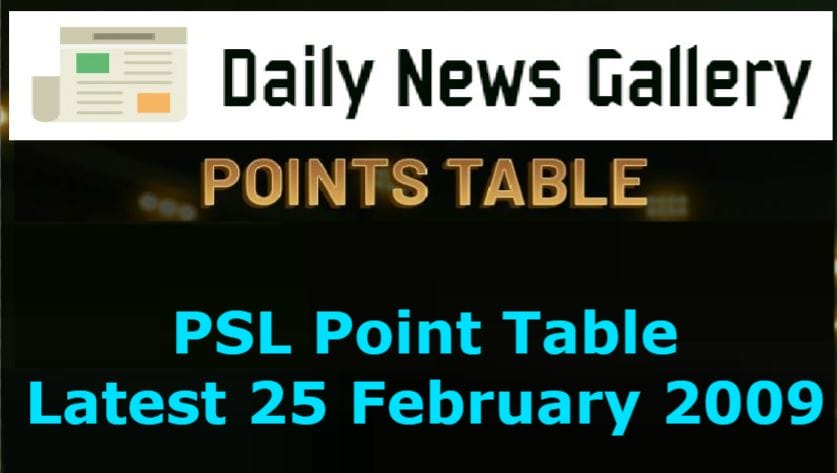 PSL Point Table 1