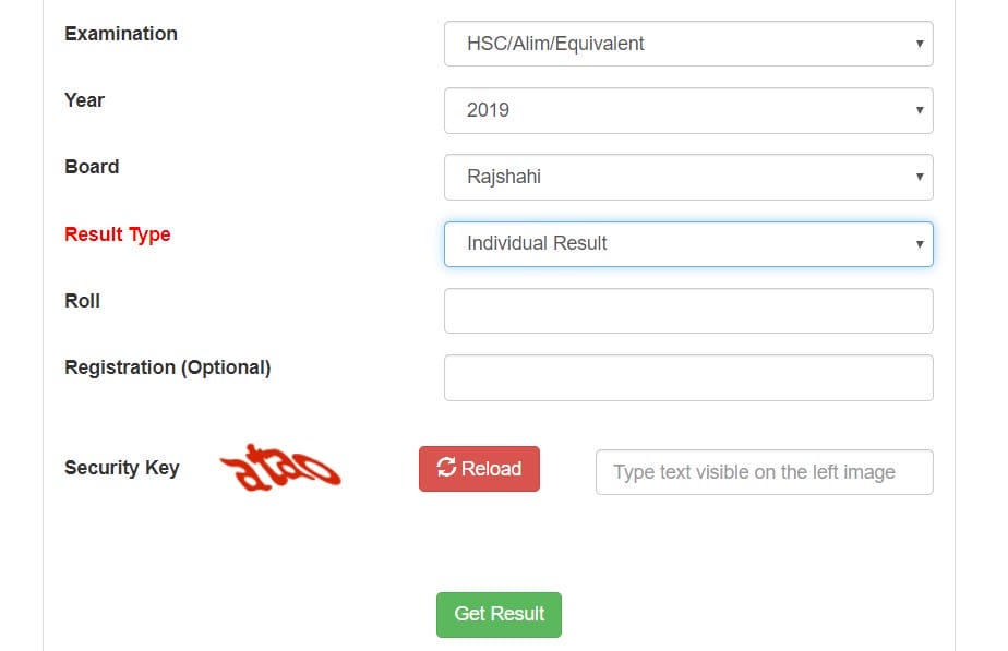 Rajshahi Board HSC Result 2019 Online