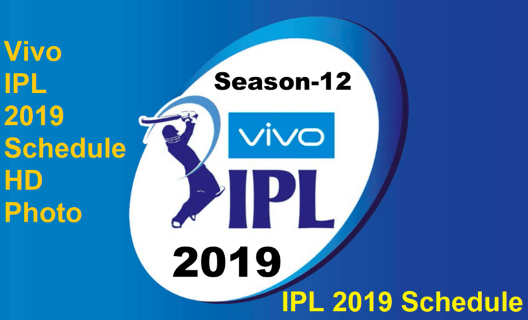 VIVO IPL 2019 Schedule – Indian Premier League Season 12