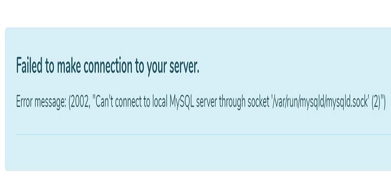 Can't Connect to Local MySQL Server Through Socket
