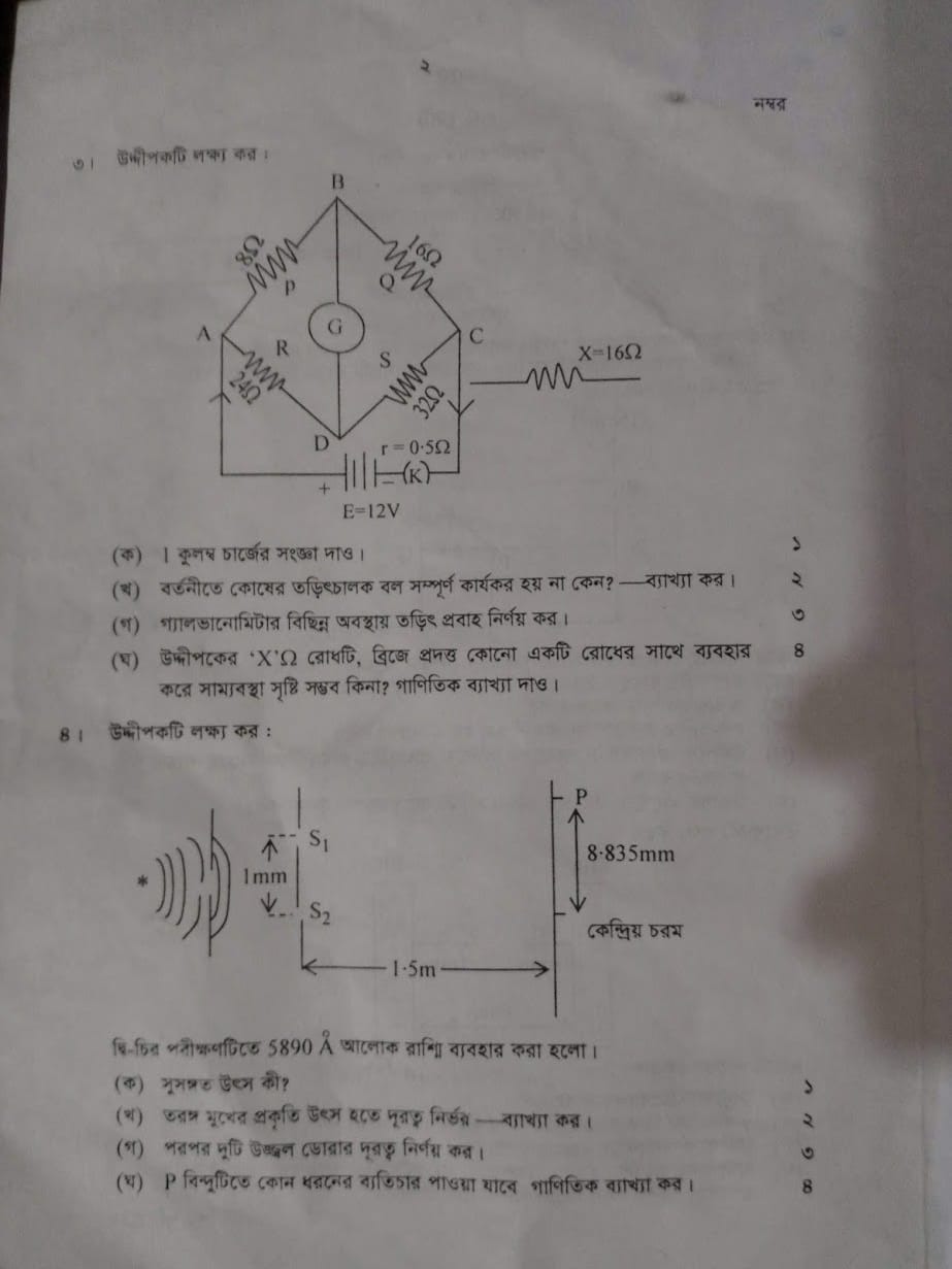 HSC Physics 2nd Paper CQ Board Question Page 2