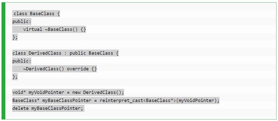 How To Delete Void Pointer In C++