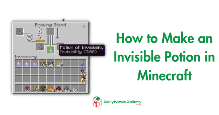 How to Make an Invisible Potion in Minecraft (Explained Every Steps)