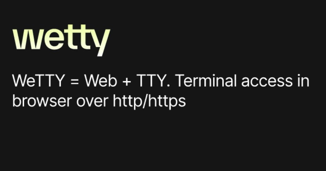 Wetty (Web + tty)