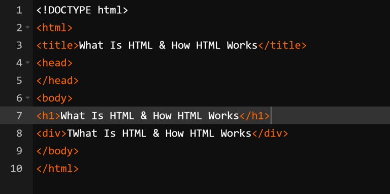 What Is HTML and How HTML Works