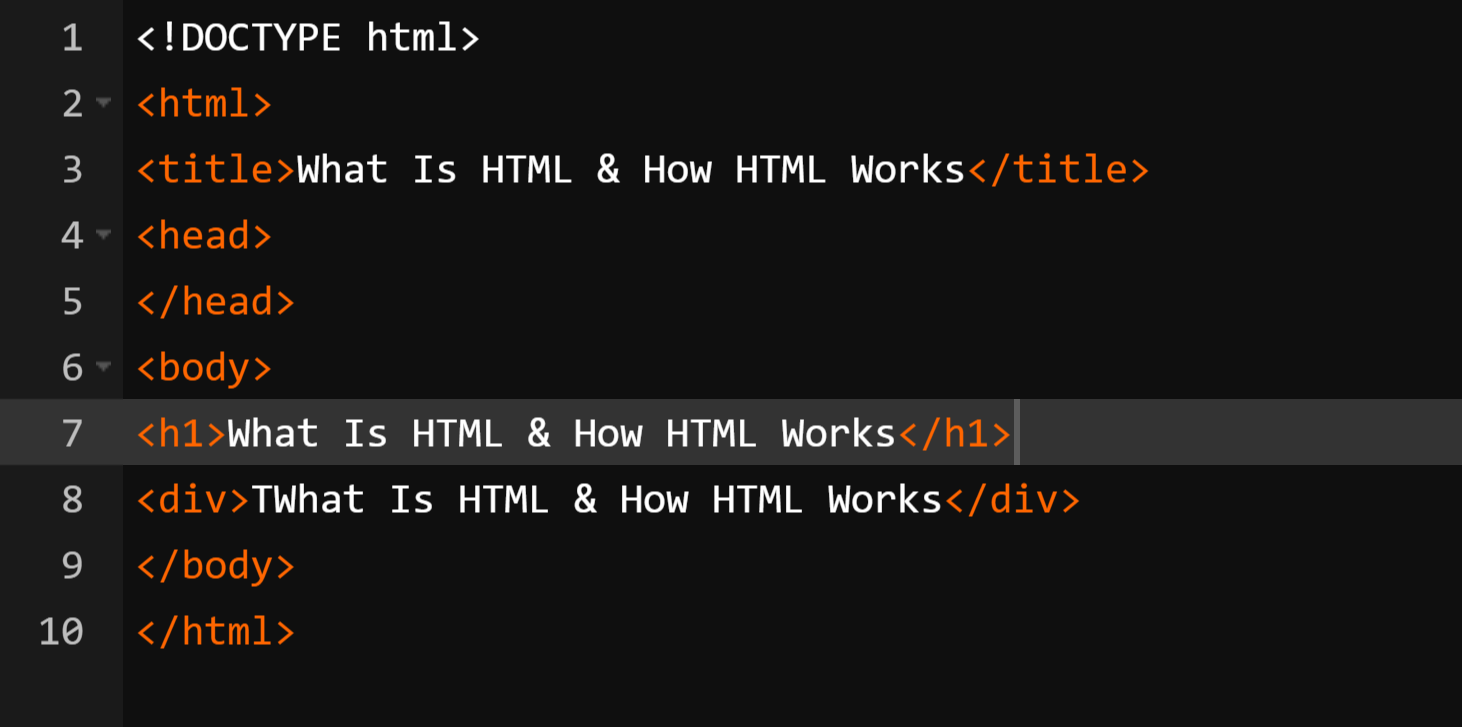 What is HTML