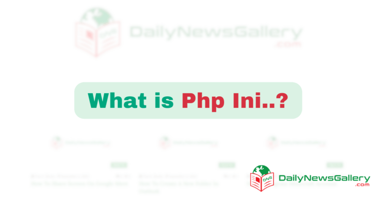 What is Php Ini?