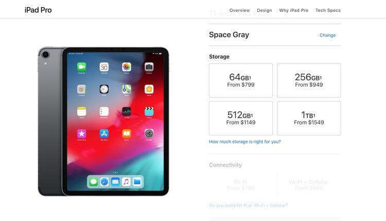 What Storage Options Are Available For The Apple Ipad?