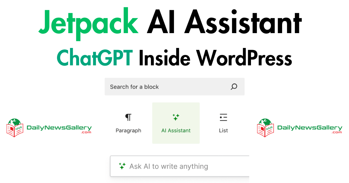 Jetpack AI Assistant ChatGPT Inside WordPress