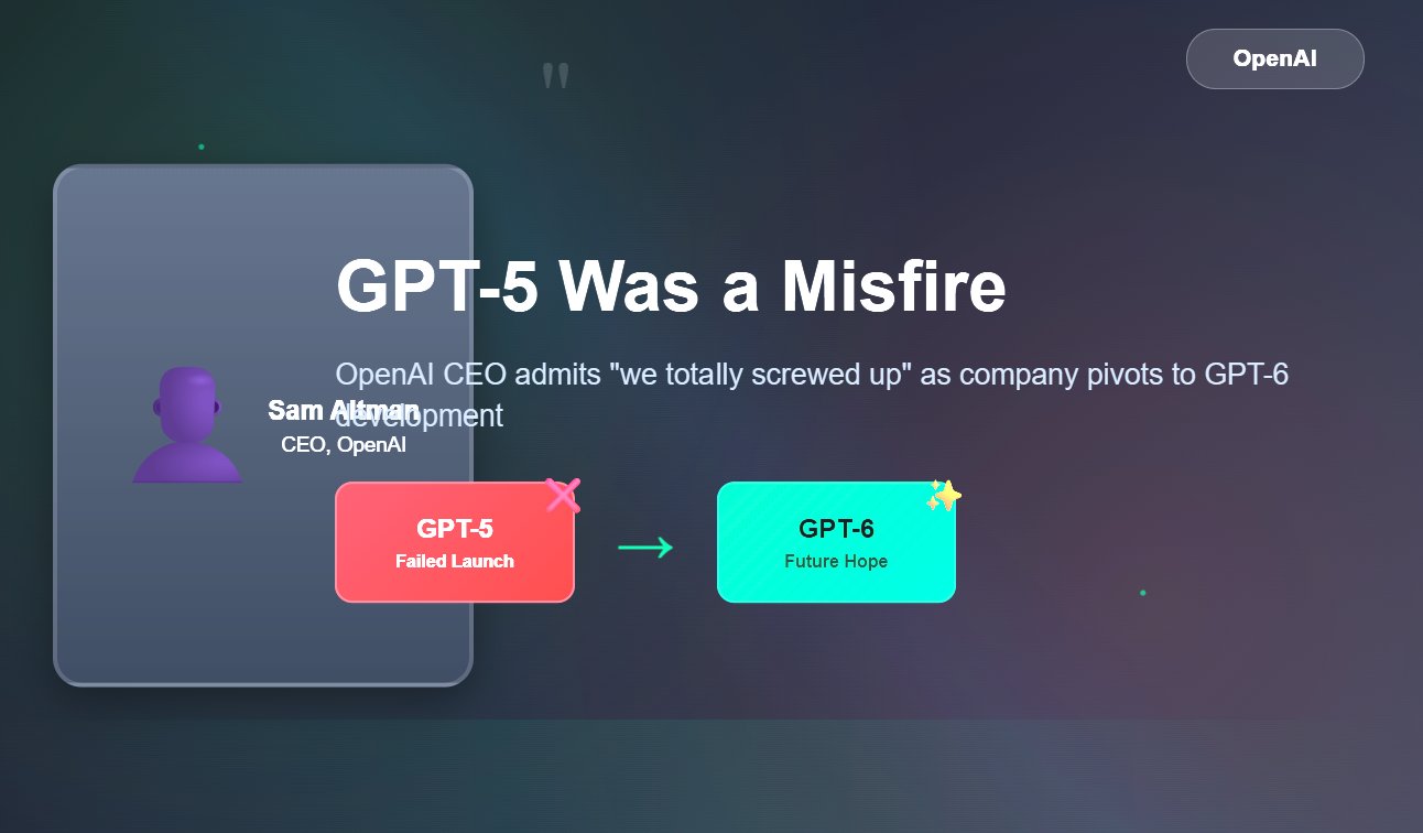 GPT-5 Misfire as OpenAI Pivots to GPT-6